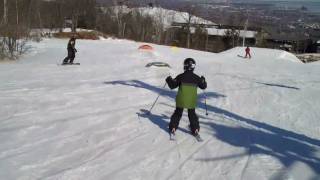 preview picture of video 'Dave and Carson shred the slopes at Spirit Mountain'