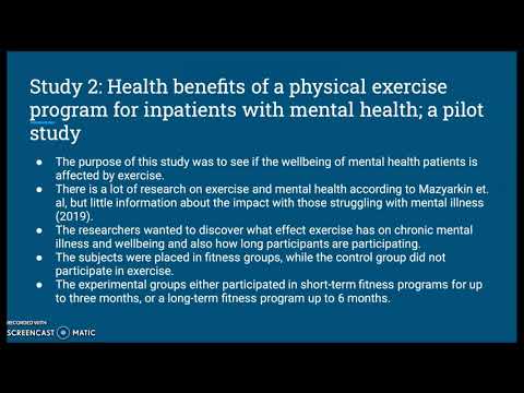 Exercise and Mental Health PSY-123 Slide Presentation