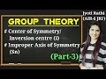 Center of symmetry inversion center symmetry|Improper axis of symmetry rotation in group theory