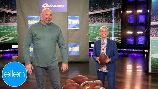 LA Rams' Andrew Whitworth & Ellen Take Aim for Charity video