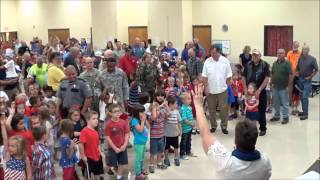 Day #98 Samples of Pottsville, AR Elementary School Assembly - Pastor Chick's Walk Across America