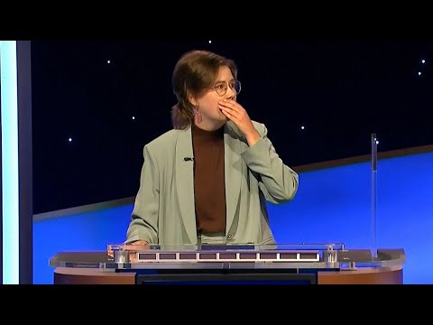 Watch the moment Mattea Roach moves onto the 'Jeopardy! Masters' finals