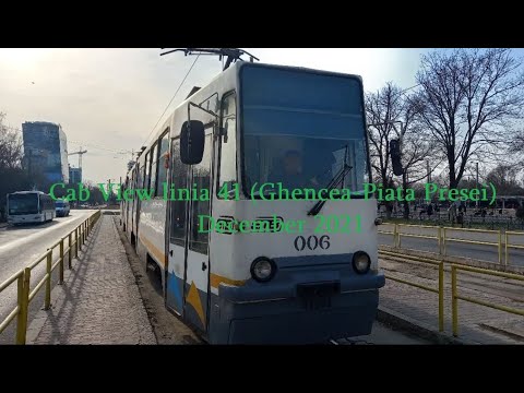 TIMELAPSE| Cab View linia 41 Piata Presei-Ghencea (December 2021)