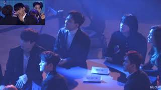 Nuest W and Pristin reaction to Wanna One Burn it Up @ AAA