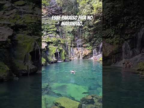 Esse é o Poço Azul que na verdade é verde. Fica em Carolina-MA.