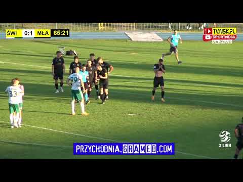 tv.nsk.pl [1:1 Arkadiusz Ciach (k)67] Świt Nowy Dwór Maz. - Mławianka Mława 2:3 (0:1) 2022-09-03 g17
