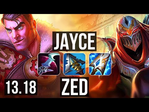 JAYCE vs ZED (TOP) | 1.6M mastery, 600+ games, Dominating | KR Diamond | 13.18