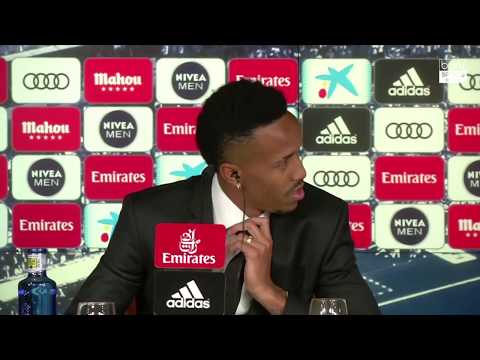 Eder Militao Gets Dizzy During his Real Madrid Presentation