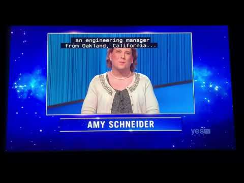 Jeopardy, intro - Amy Schneider DAY 23 (12/31/21)