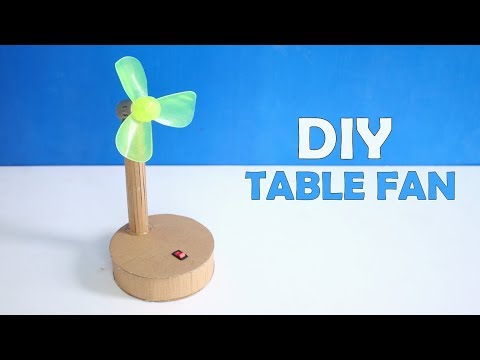 How to Make an Electric Table Fan Using Cardboard - Very ...