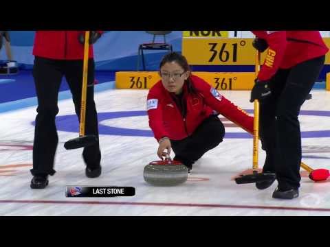 CURLING: CHN-NOR Olympic Qual 2013 Women Draw 4 HIGHLIGHTS