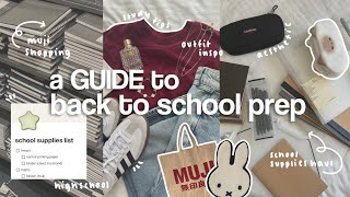 🫘🖇️ BACK TO SCHOOL PREP | A+ student tips, shopping, haul, aesthetic, 