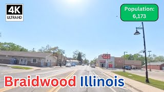 Driving Through Braidwood, Illinois in 4K 🚗 | Scenic Small Town Tour Along Route 66