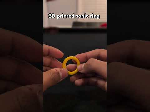 3D printed Sonic ring #3dprinting #3dprinted #sonicthehedgehog #sonic #foryou @Frikarte3D