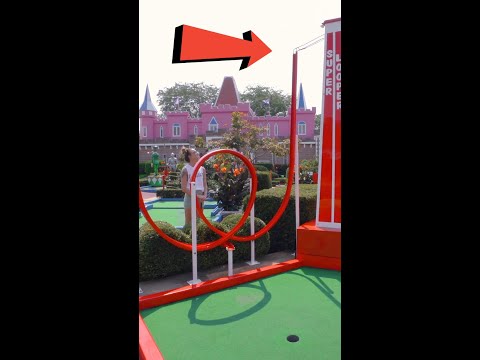 Crazy Mini Golf Hole WITH A LOOP! 🤯 #shorts