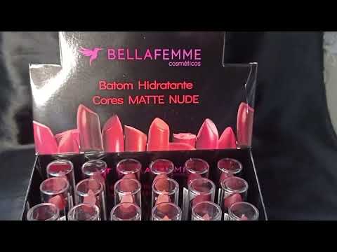 BATOM NUDE MATTE BELLA FEMME 3,4G BOX COM 24 UN