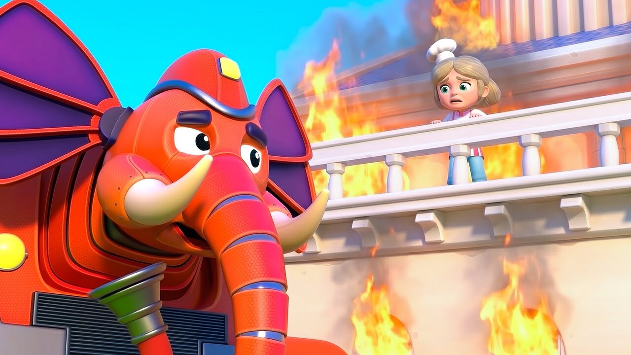 消防車緊急出動！ホイーレファントがアニマシティを救う！　乗り物レスキュー隊