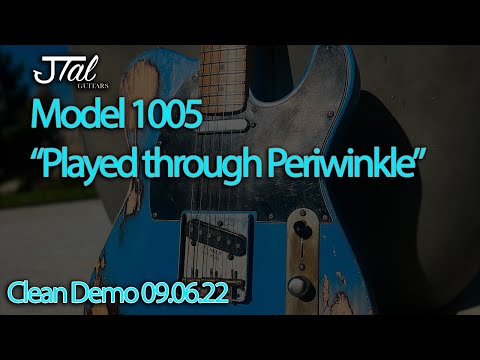 JTal Guitars Tuesday Style - Model 1005: "Played Through Periwinkle" in custom Poisonous Periwinkle image 11