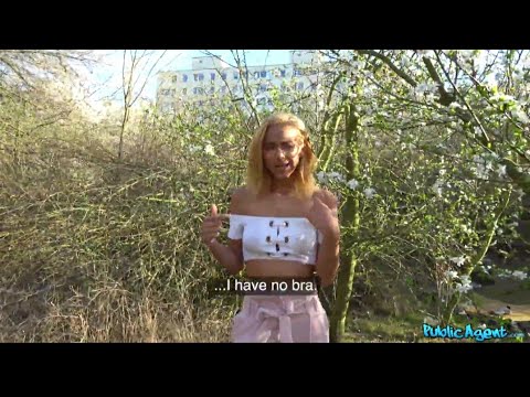 Public Agent | Blonde girl Wet in forest..