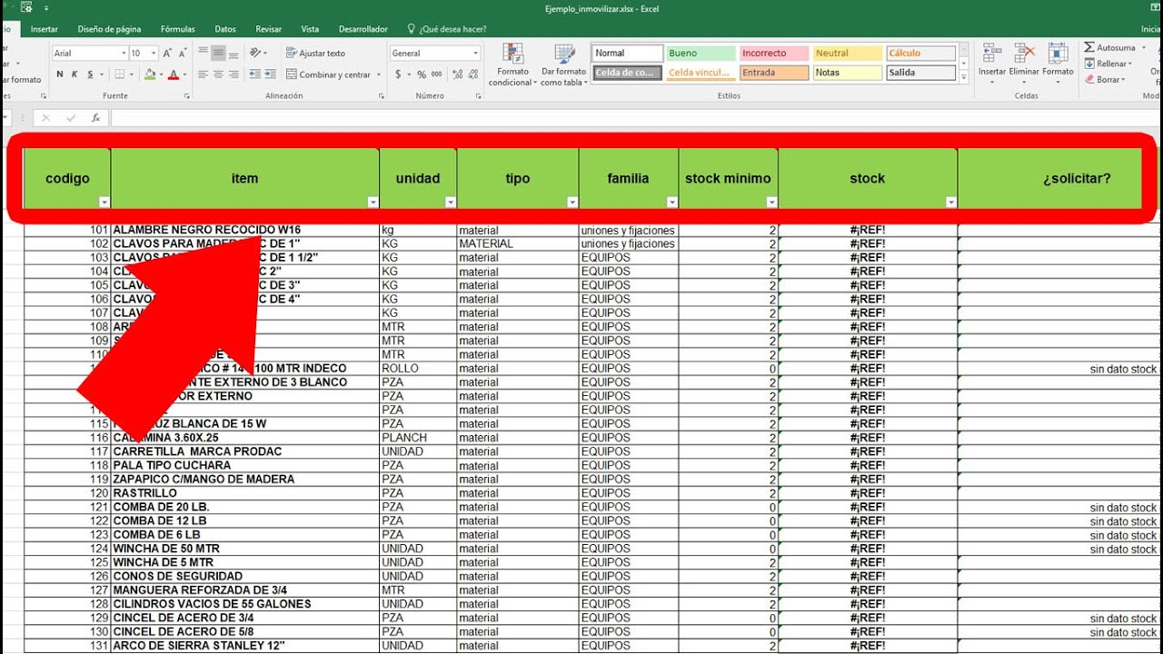 Excel - Como fijar filas en la parte superior. Inmovilizar filas o columnas