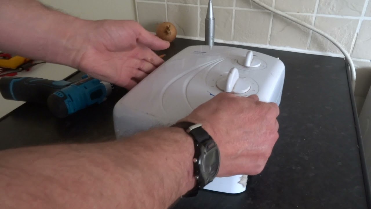 Electric shower front cover removal replacing switch and setting stabilizer flow / heat selector