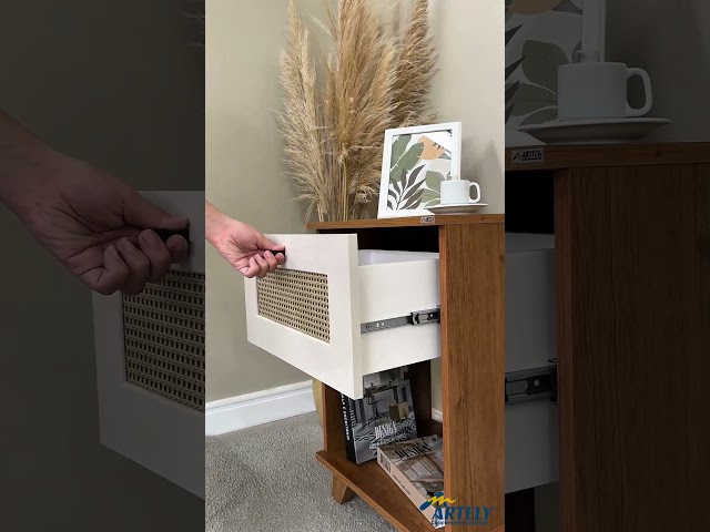 Mesa de Canto Decor 1 Gaveta Cinamomo/Off White - Artely Móveis