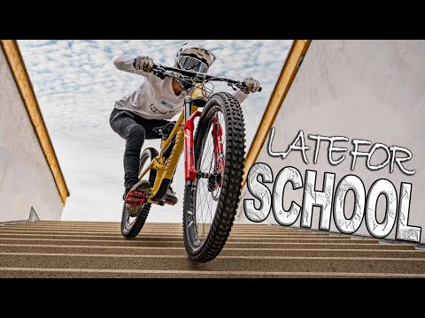 Bicycle Stunt Man Gabriel Wibmer is Late for School