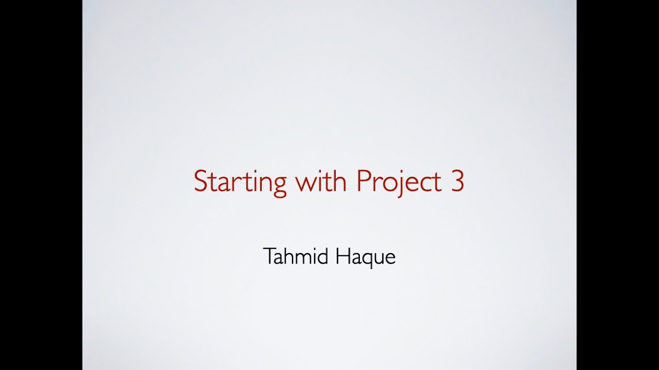 PintOS - Starting with Project 3 by Tahmid Haque