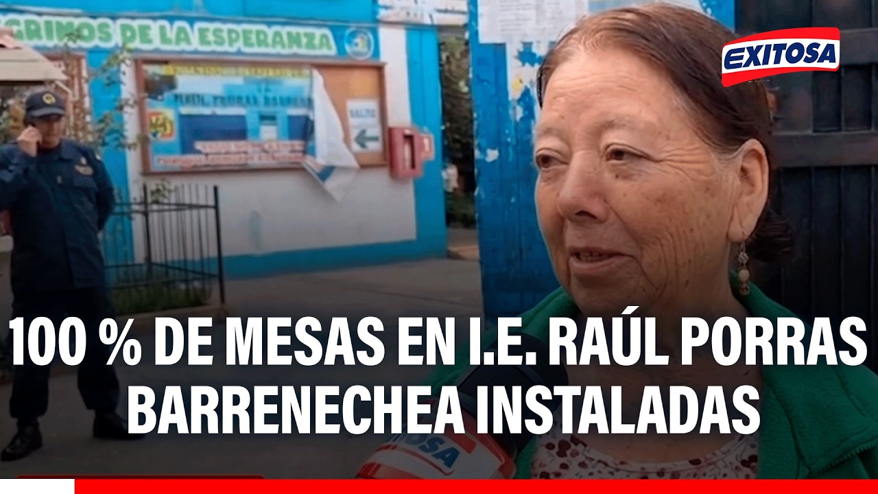 🔴🔵 I.E. Raúl Porras Barrenechea con la totalidad de sus mesas de sufragio instaladas