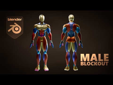 Male Blockout - How to easily Blockout a Character in Blender