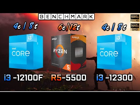 Intel i3 12100F vs Ryzen 5500 vs i3 12300 // Benchmark // Test in 7 Games