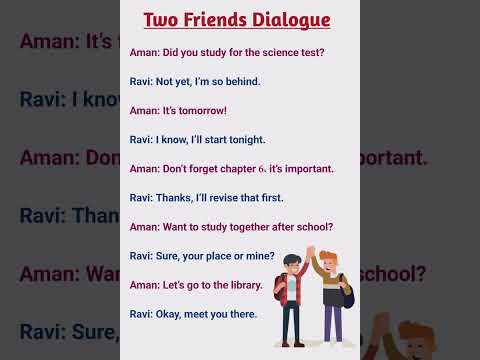 Dialogue writing between Two Friends #twofriends #dialoguewriting #viral #shorts
