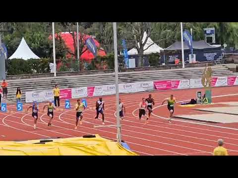 M45 100m Final World Masters Athletics Championships, Gothenburg, Sweden 14th August 2024