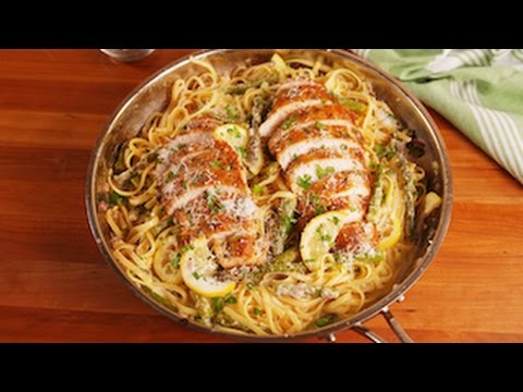 Lemon Asparagus Chicken Pasta | Delish