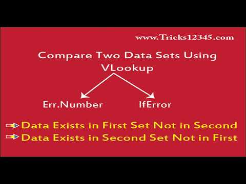 VBA Macros || Compare Two Data Sets Using VLookup and Error Functions
