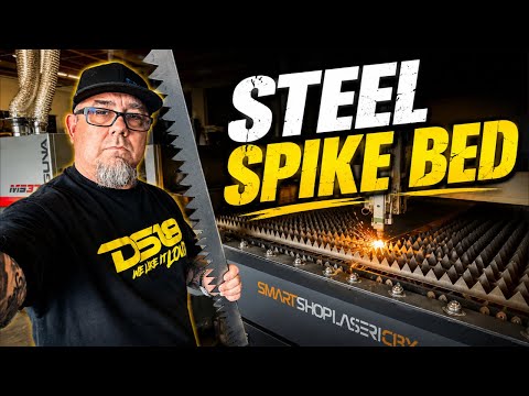 Fiber laser cutting parts for itself - 1/8” steel plate spike bed
