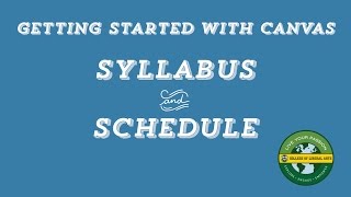 Syllabus & Schedule