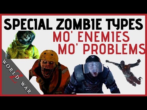 World War Z Game Zombie Types | Special Zombies, Horde & The Swarm Video