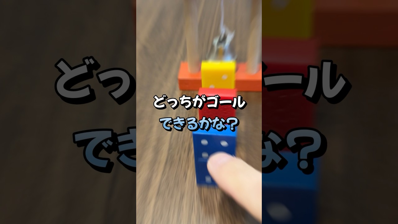 AかB、どっちのドミノがゴールまで行く？よく見て予想してみてね！【初級編】