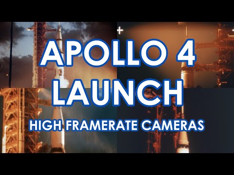 Apollo 4 Launch High-Framerate Cameras - Pad, Staging, Onboard, Real Speed, Multiple Views, 60fps 4K