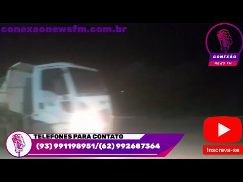 Conexão news fm flagra um caminhão sem Iluminação farolete um Grande p