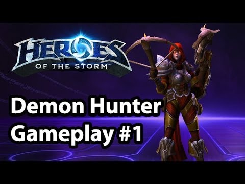 Heroes of the Storm: Demon Hunter Gameplay #1 (vs. Team IdrA)