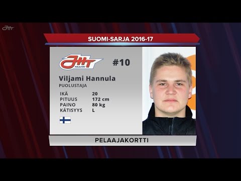 JHT Suomi-sarja 2016-17 pelaajakortti: Viljami Hannula