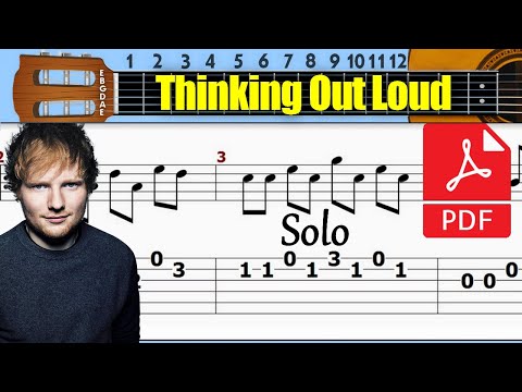 Ed Sheeran - Thinking Out Loud Solo Guitar Tab