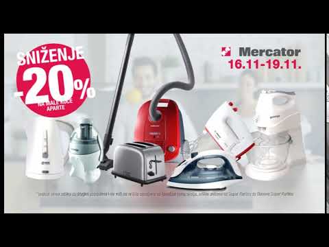 Dani tehnike u Mercatoru: 20% popusta na male kućne aparate 16.11 - 19.11.2017.