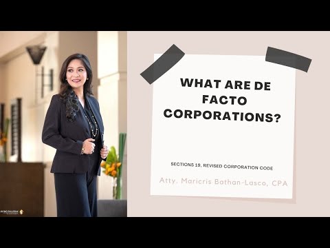 What are de facto corporations?