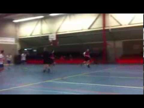 Olympia heren 2 - Habo 2 (28-14), doelpunt Joeri