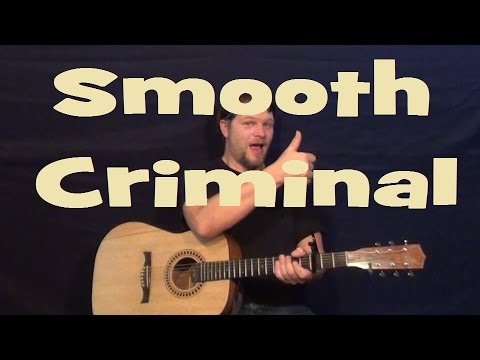 Smooth Criminal (Michael Jackson) Easy Strum Guitar Lesson How to Play Tutorial