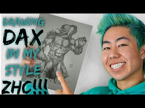 Drawing ZHC's OC, Dax in My Style!!!