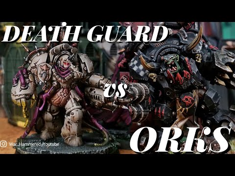 Death Guard Vs Orks. 2k points Warhammer 40k Battle Report.